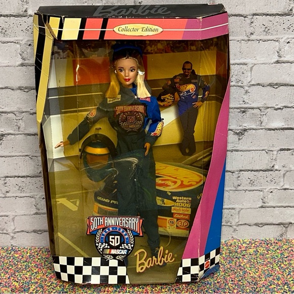 Barbie 50th Anniversary NASCAR Collector Edition Blonde Doll in Original Box - Picture 1 of 11